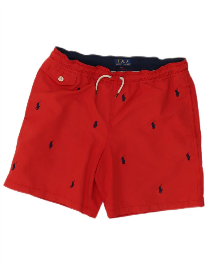 Polo Ralph Lauren muške kratke hlače za kupanje s grafičkim detaljima, mali crveni poliester