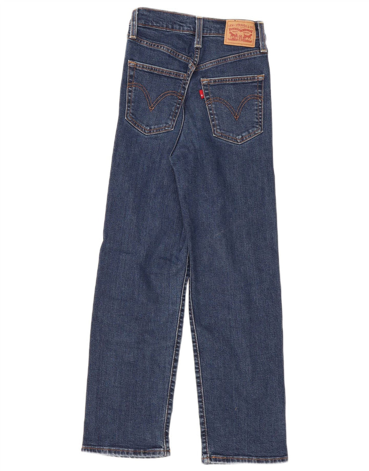 Levi's ženske ravne traperice s prsnim košem W23 L27 plavi pamuk