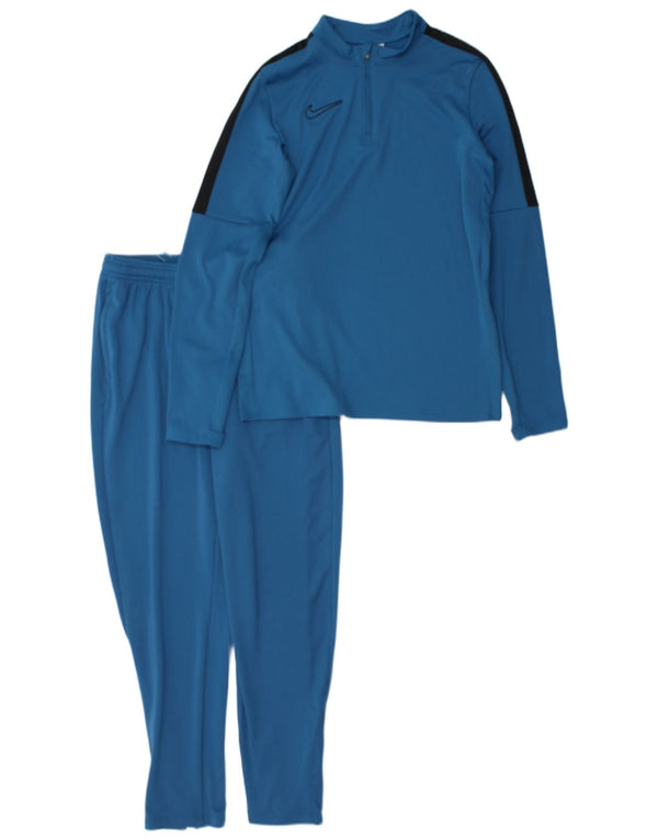 Nike Boys Dri Fit Full Trenirka 12-13 Years Large Blue Colourblock