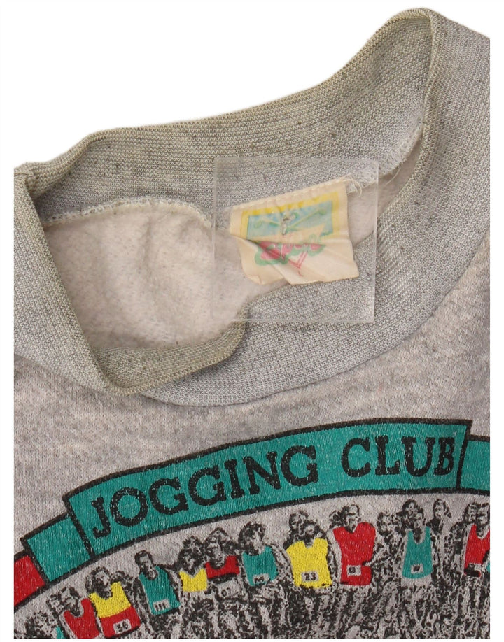 Vintage muška majica s grafičkim motivima, velika siva boja