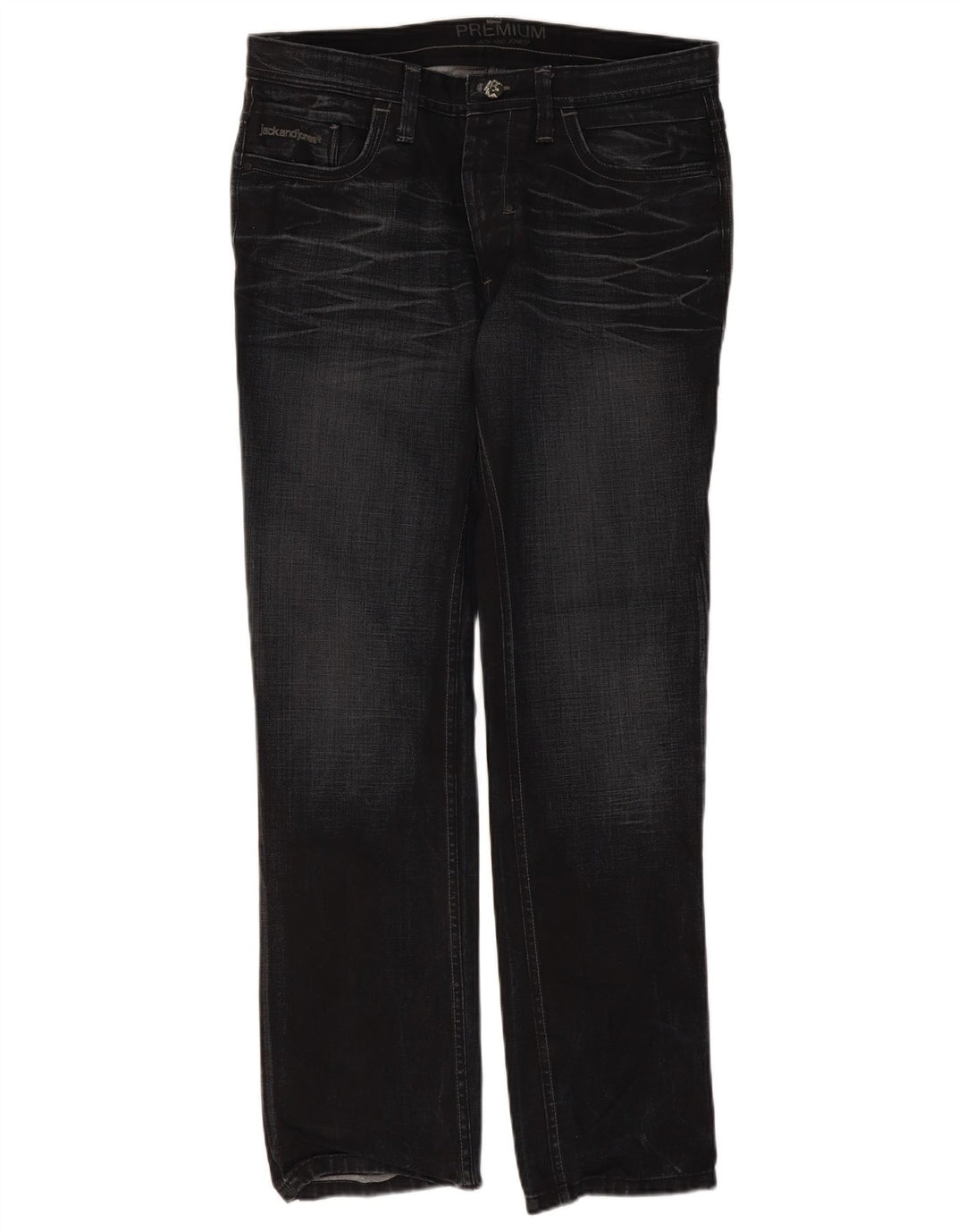 Jack & Jones muške ravne traperice W36 L34 crne