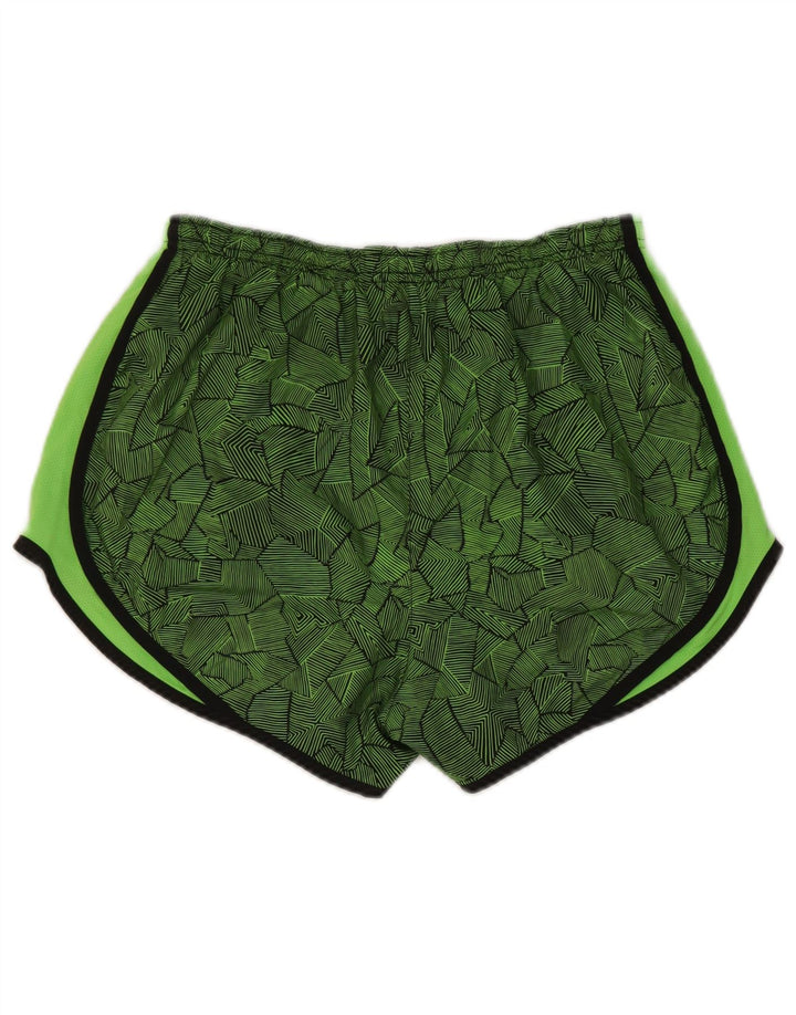 Nike Ženske Dri Fit Sportske Kratke Hlače UK 14 Srednje Zeleni Geometrijski Poliester