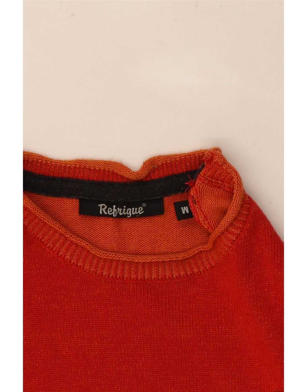 REFRIGUE Mens Crew Neck Jumper Sweater Medium Red Cotton Vintage Refrigue and Second-Hand Refrigue from Messina Hembry 