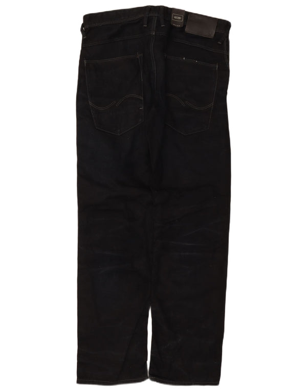 Jack & Jones muške ravne traperice W34 L34 tamnoplavi pamuk