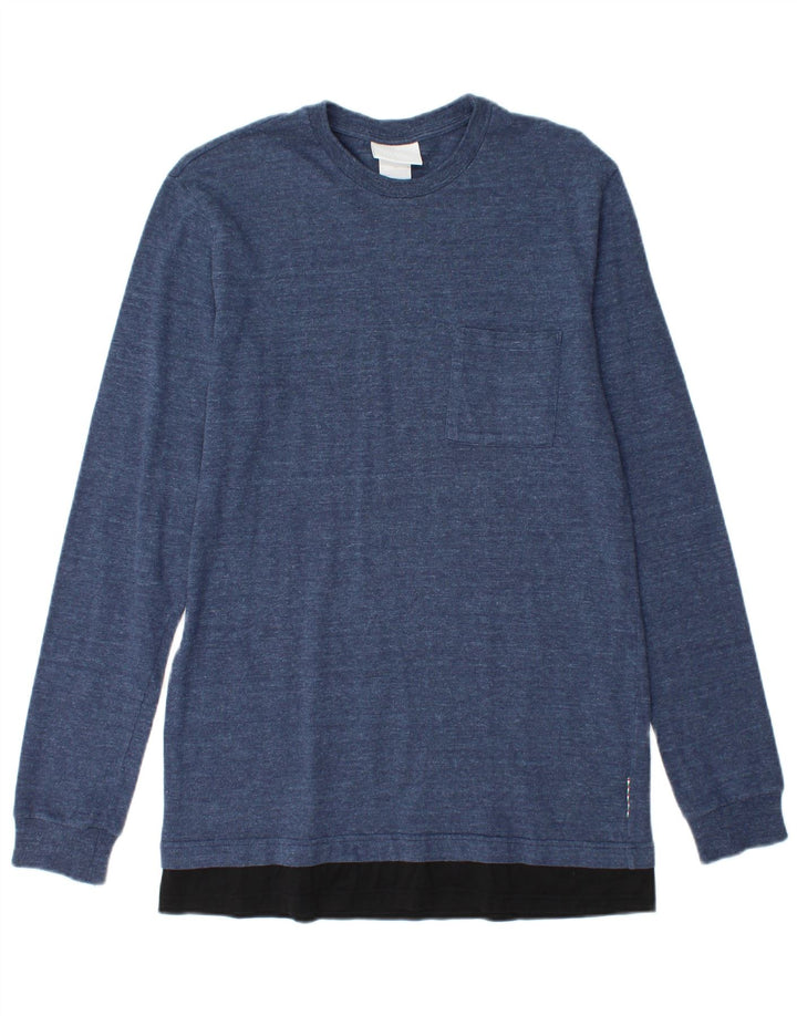 NIKE Womens Sweatshirt Jumper UK 12 Medium Blue Cotton