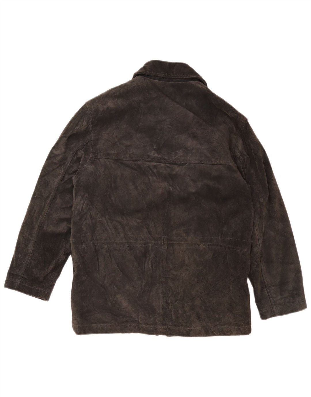 Vintage ženska velika vjetrovka od brušene kože UK 10 Mala siva kožna