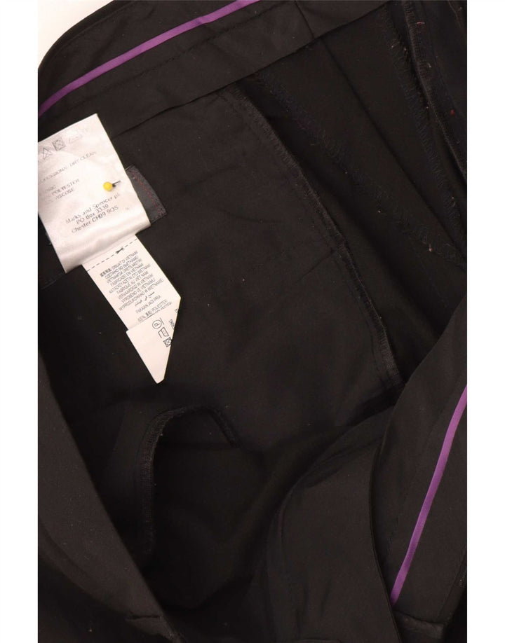 Marks & Spencer muške hlače ravnog odijela W32 L31 crni poliester