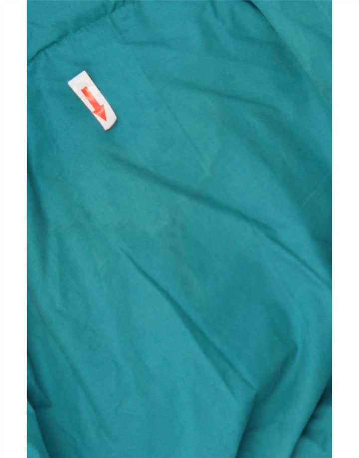 Vintage muška podstavljena jakna UK 42 XL plavi poliester u boji
