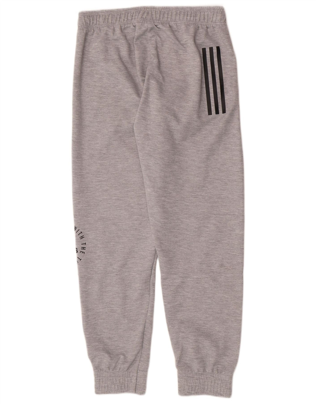 Adidas muške trenirke s grafičkim motivima, srednje sivi poliester