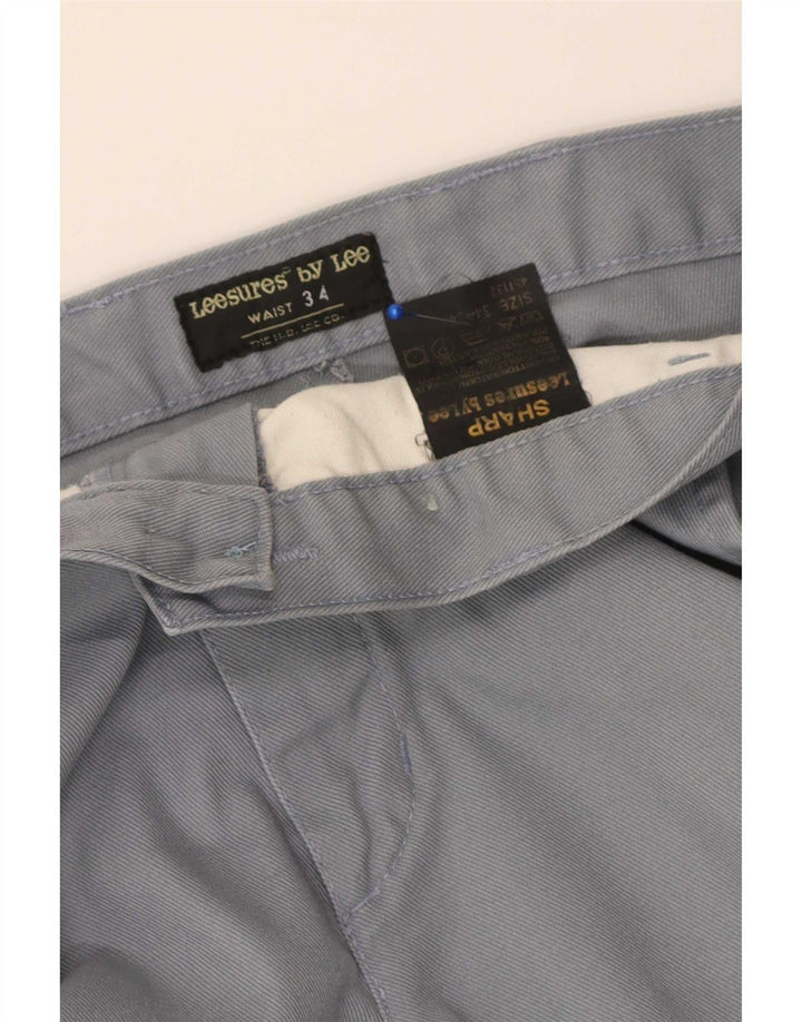 Lee muške Sharp Fit Straight Chino hlače W34 L34 Sivi pamuk