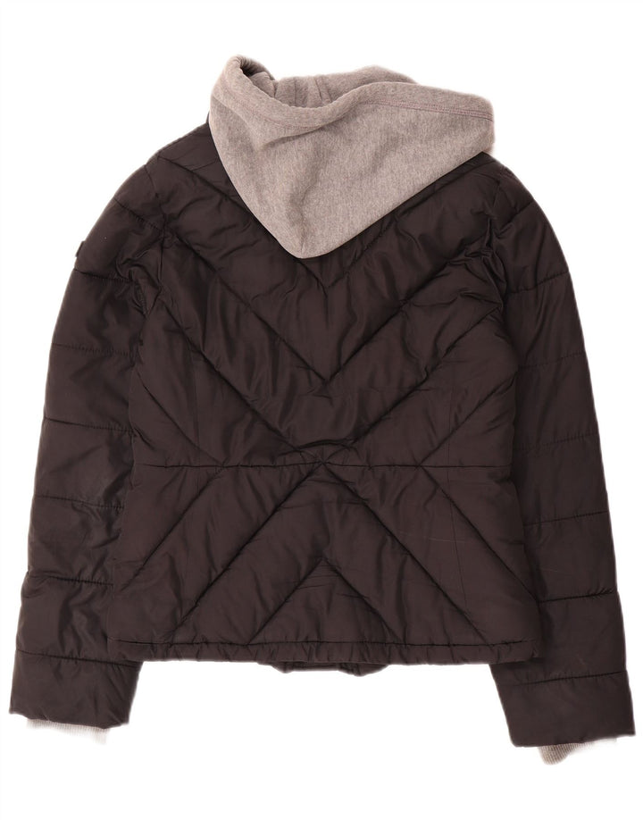 Hollister ženska podstavljena jakna s kapuljačom UK 10 Small Black Colourblock