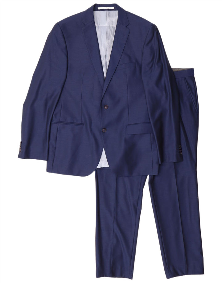 Baumler muško dvodijelno odijelo s 2 gumba IT 52 XL W38 L29 Mornarsko plava djevičanska vuna