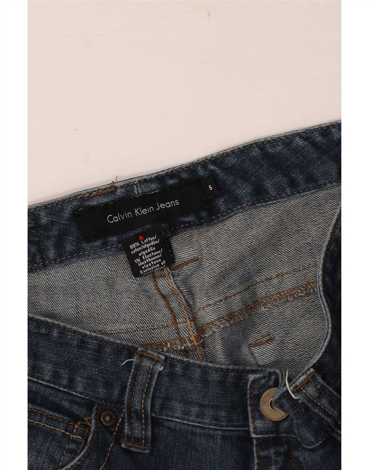 Ženske traperice Calvin Klein Bootcut US 6 srednje W30 L31 plavi pamuk