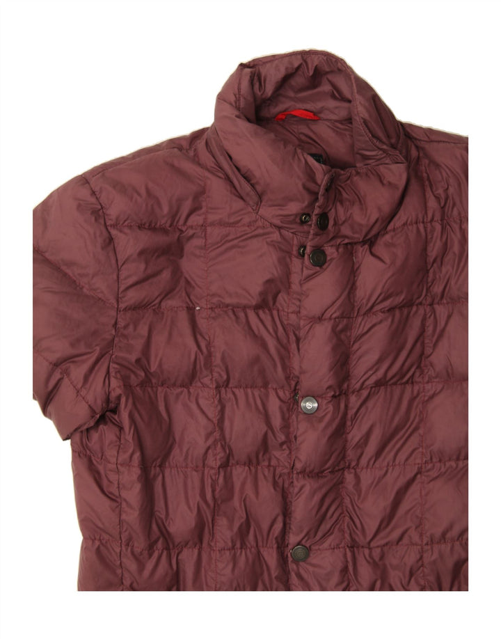 FAY Womens Padded Jacket UK 16 Large Maroon Vintage Fay and Second-Hand Fay from Messina Hembry 