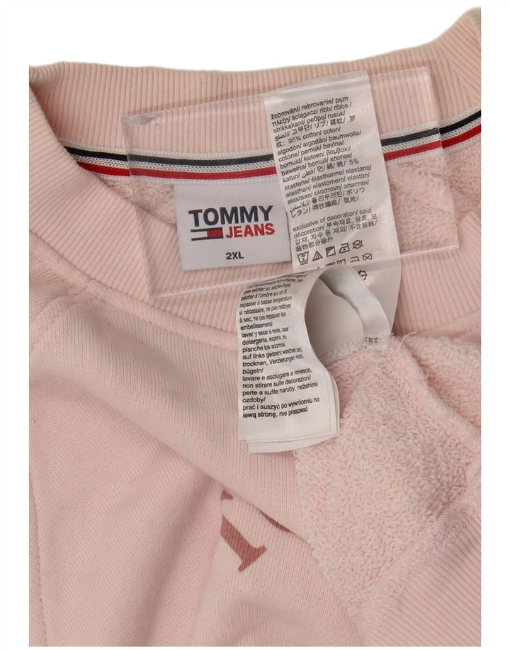 TOMMY HILFIGER Ženska prekomjerna majica s motivom UK 20 2XL Roza