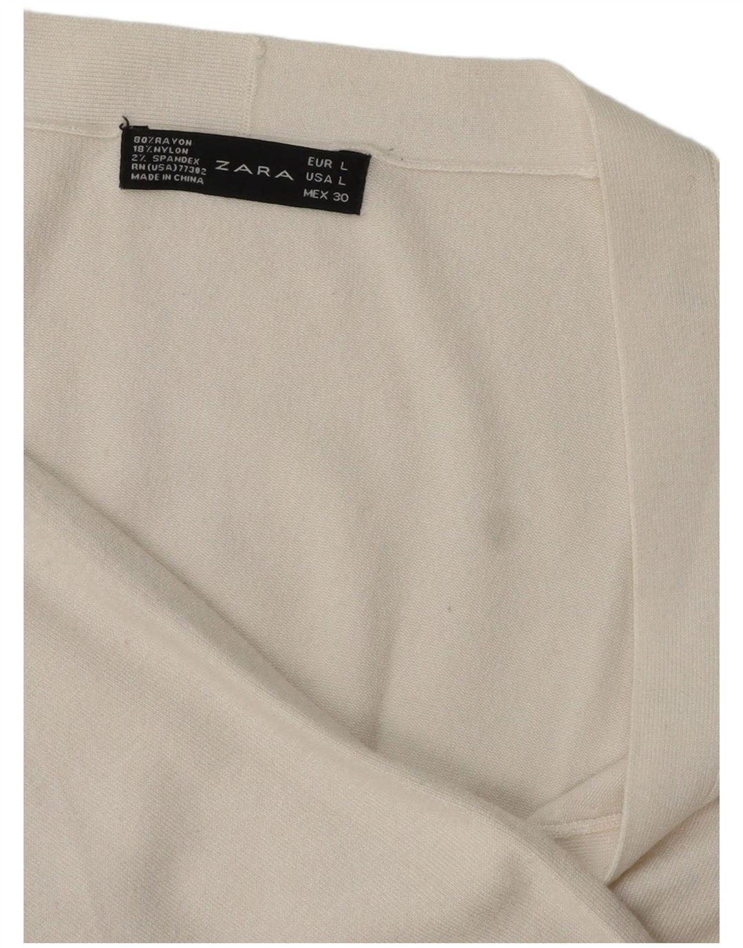 Zara ženski kardigan pulover UK 16 Large White Rayon