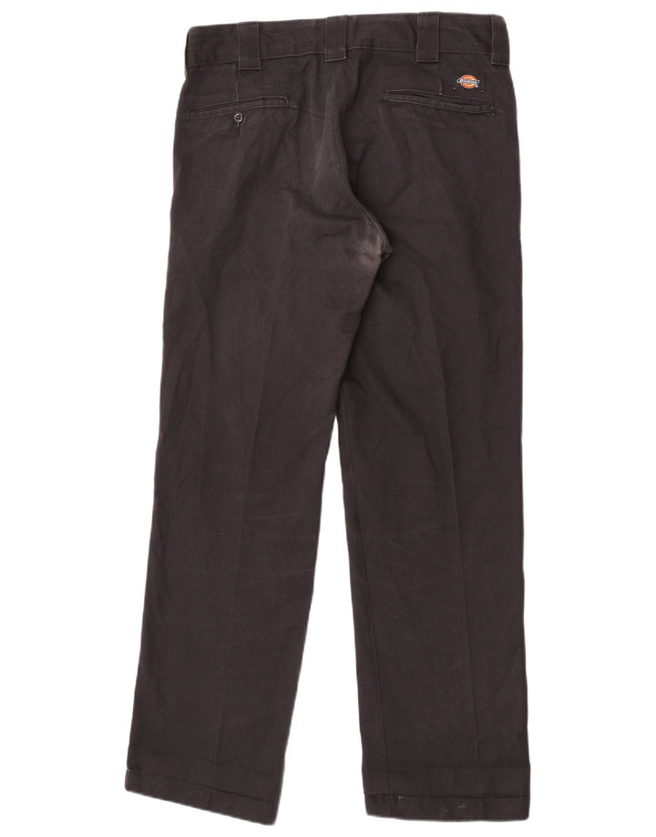 Dickies muške uske ravne chino hlače W32 L32 crni poliester
