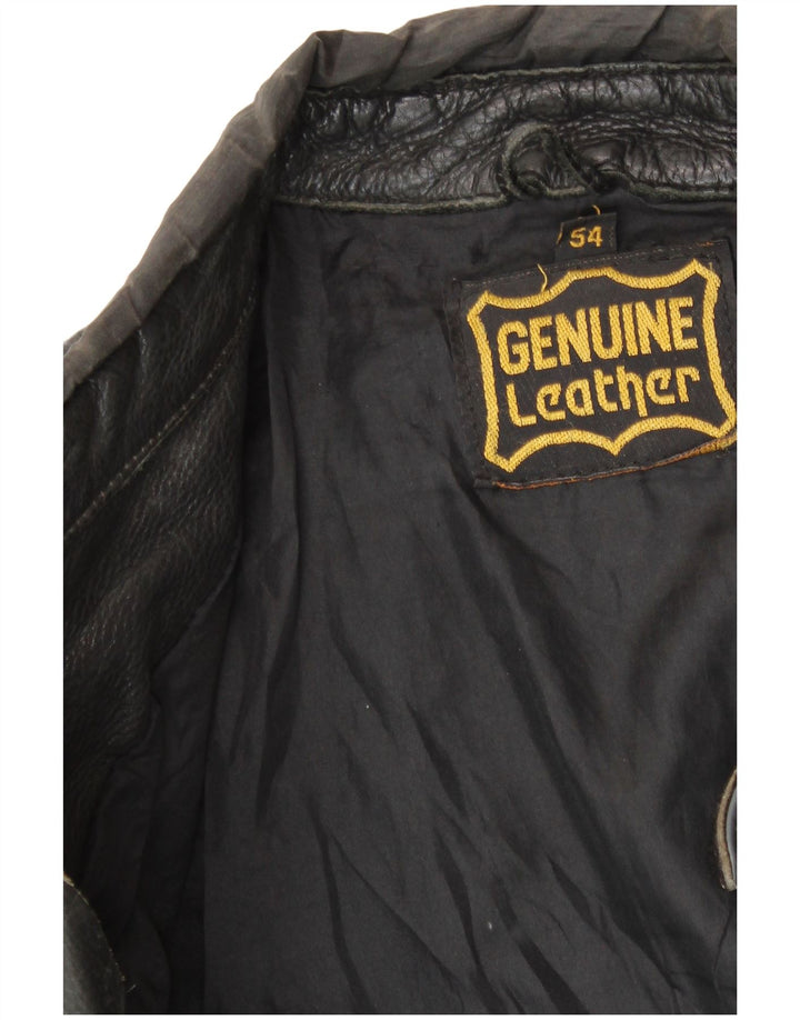 SCOTCHLITE 3M muška bomber jakna IT 54 2XL crna koža u boji
