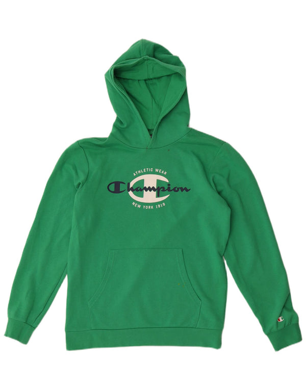 Champion Boys Graphic Hoodie Džemper 15-16 godina 2XL Zeleni pamuk