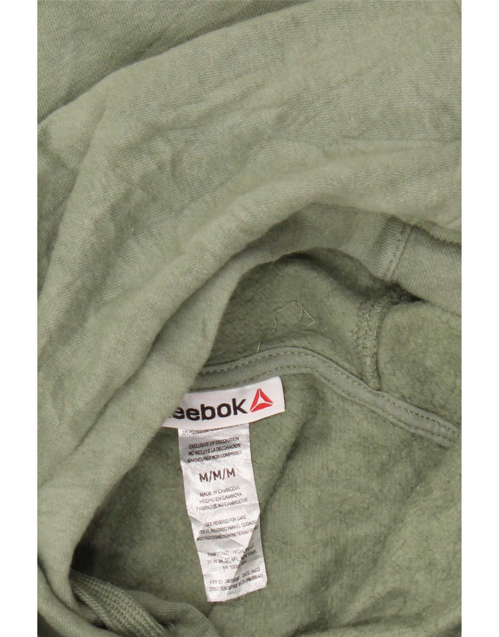 Reebok muška majica s kapuljačom Srednje zeleni pamuk