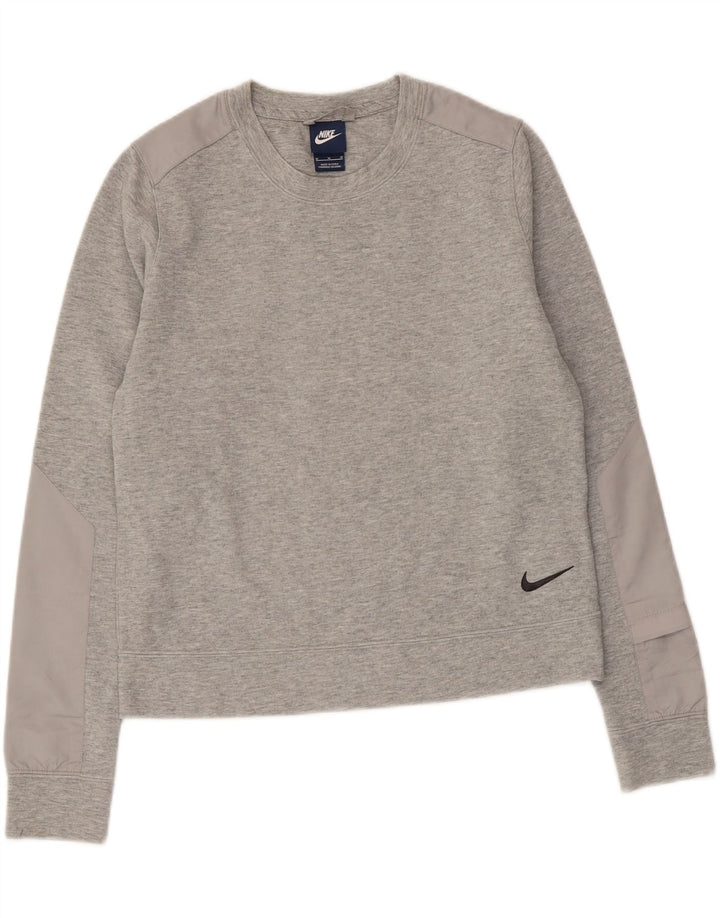 Nike Ženska majica s kratkim rukavima UK 14 srednje sivi pamuk
