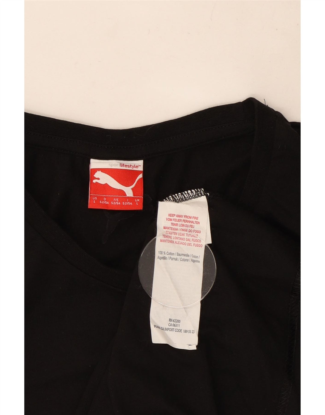 Puma muška majica s grafičkim motivima, veliki crni pamuk