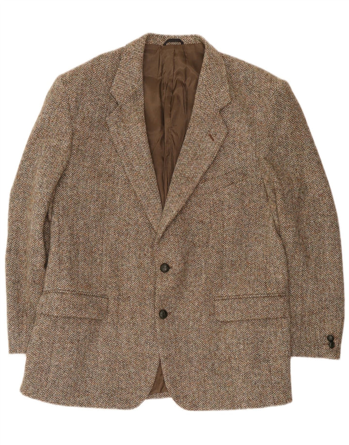 Harris Tweed muški sako sa 2 gumba UK 44 XL smeđa vuna