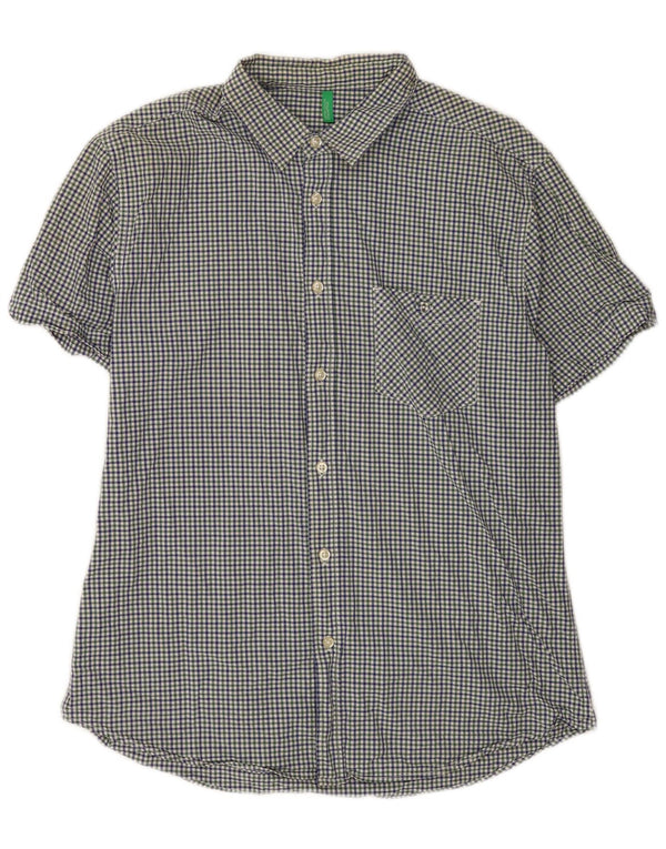 Benetton muška košulja kratkih rukava srednje boje gingham