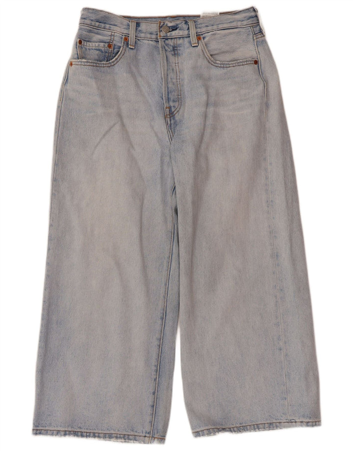 Levi's kratke traperice širokih nogavica W28 L23 plavi pamuk