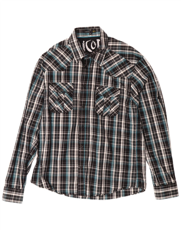 Jack & Jones muška košulja XL crni pamuk na karu