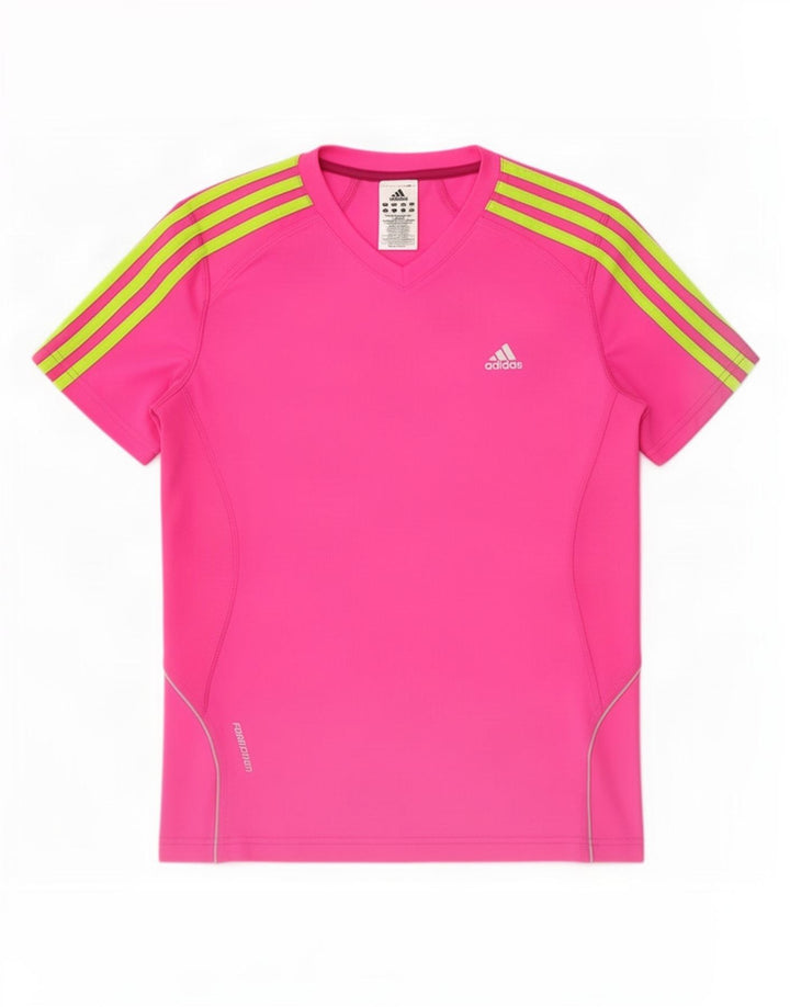 Adidas ženska majica kratkih rukava UK 12 srednje ružičasti poliester