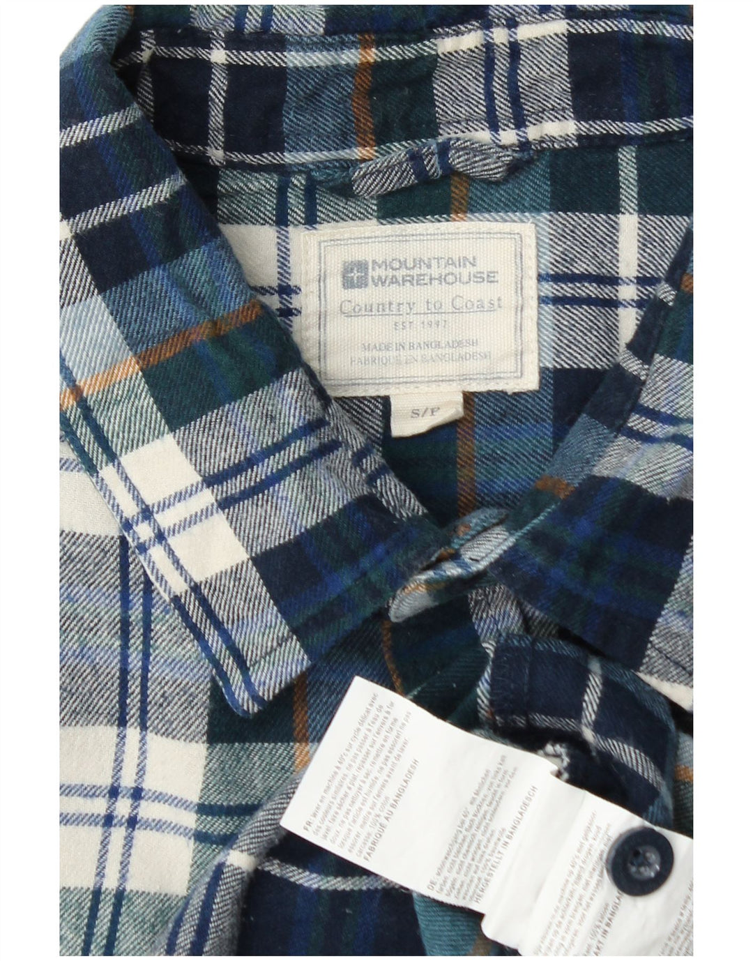 Mountain Warehouse muška flanelska košulja, mali plavi karirani pamuk