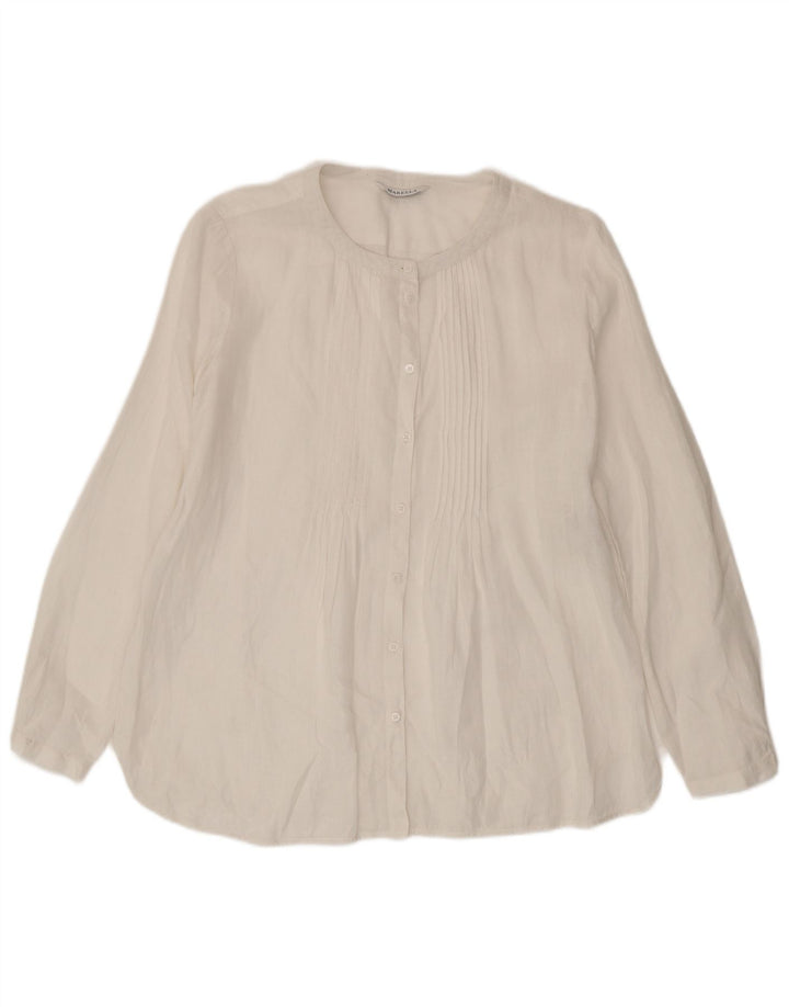 Marella ženska prevelika košulja bluza UK 10 Small White Linen