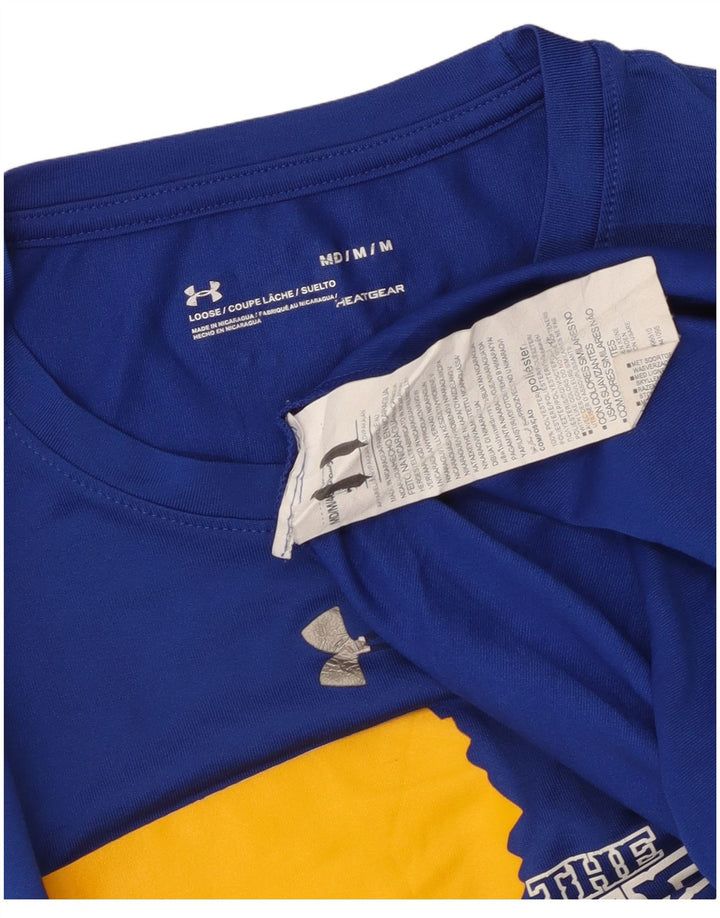 UNDER ARMOUR Muška majica Heat Gear Graphic Top dugih rukava Srednje plavi poliester