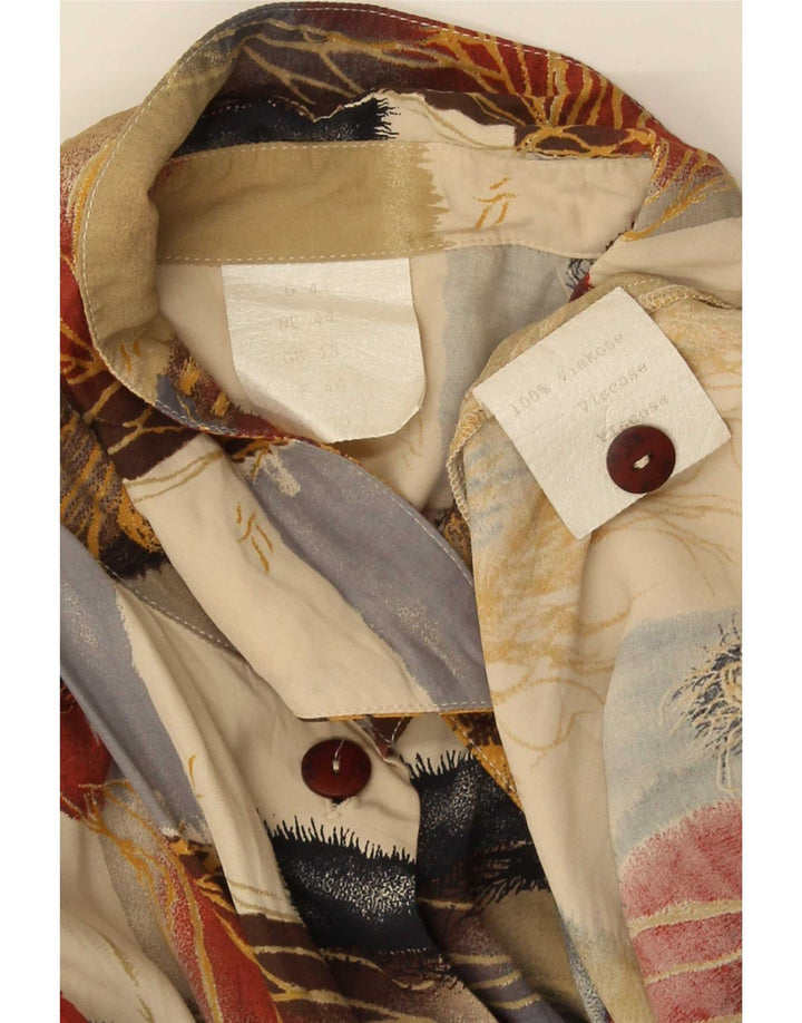 Vintage ženska košulja bluza UK 18 XL Višebojna patchwork viskoza