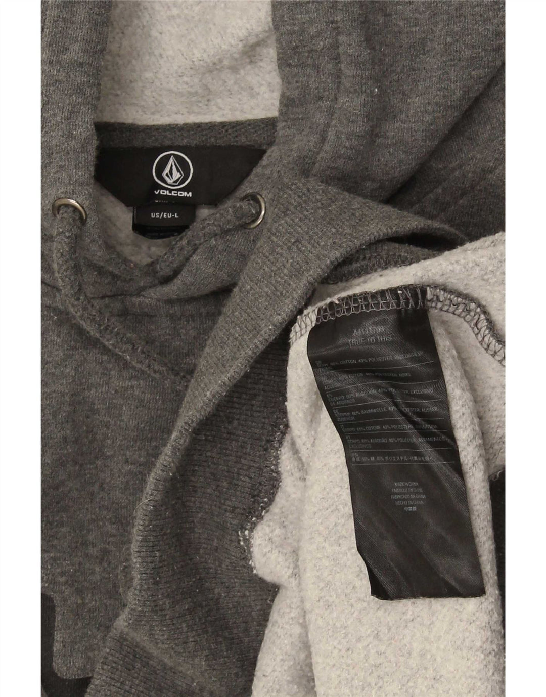 Volcom muška majica s kapuljačom, veliki sivi pamuk