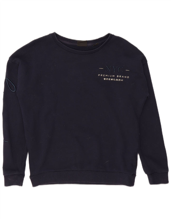SUPERDRY Ženska prekomjerna trenirka s grafičkim motivima UK 8 Mala tamnoplava