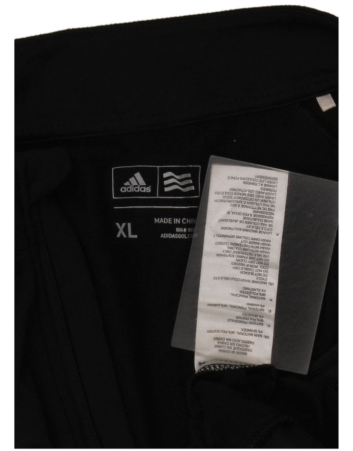 Adidas muška majica s izrezom s patentnim zatvaračem XL crni poliester