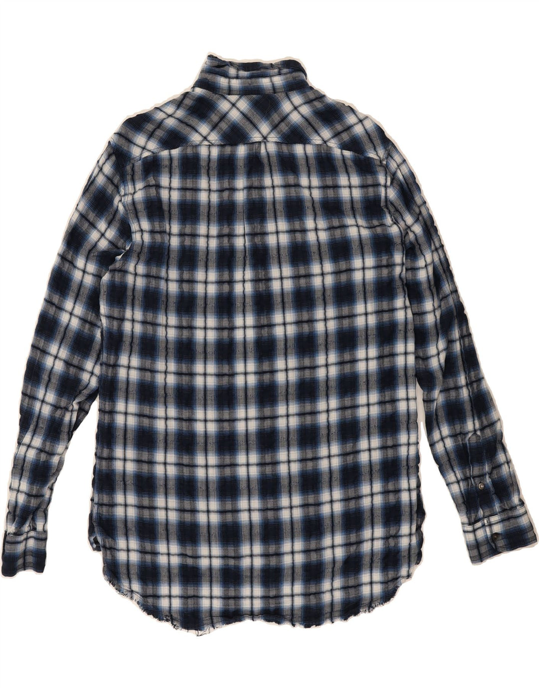 DIESEL Mens Flannel Shirt XL Navy Blue Check Cotton Vintage Diesel and Second-Hand Diesel from Messina Hembry 