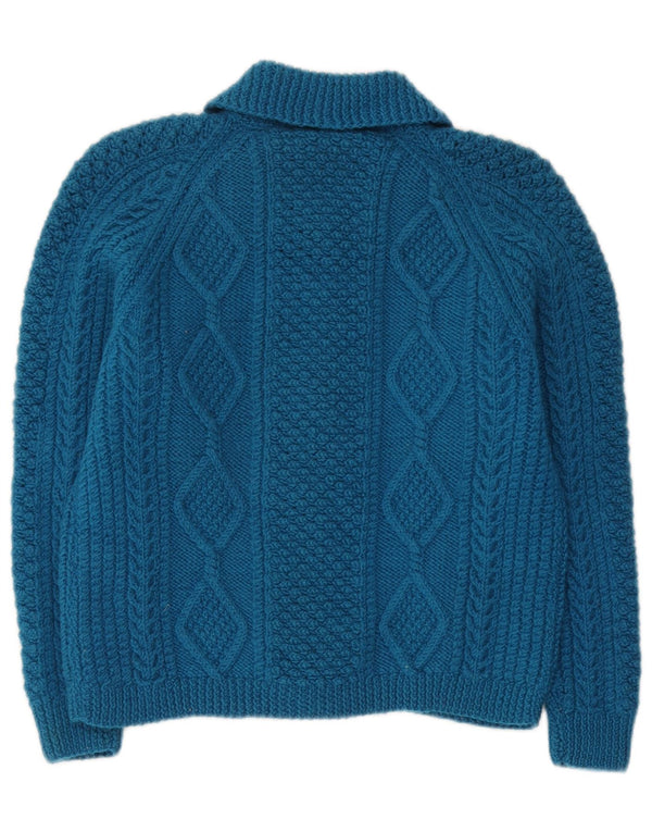 Vintage ženski kardigan džemper UK 10 Small Blue