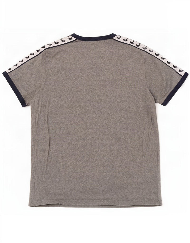 Fred Perry muška grafička majica kratkih rukava, srednje sivi flekasti pamuk