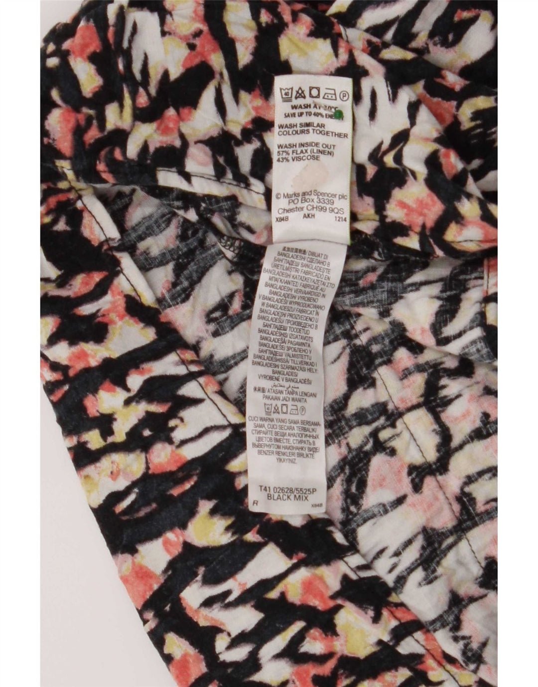 Marks & Spencer Ženska bluza s apstraktnim uzorkom Top UK 10 malih višebojnih