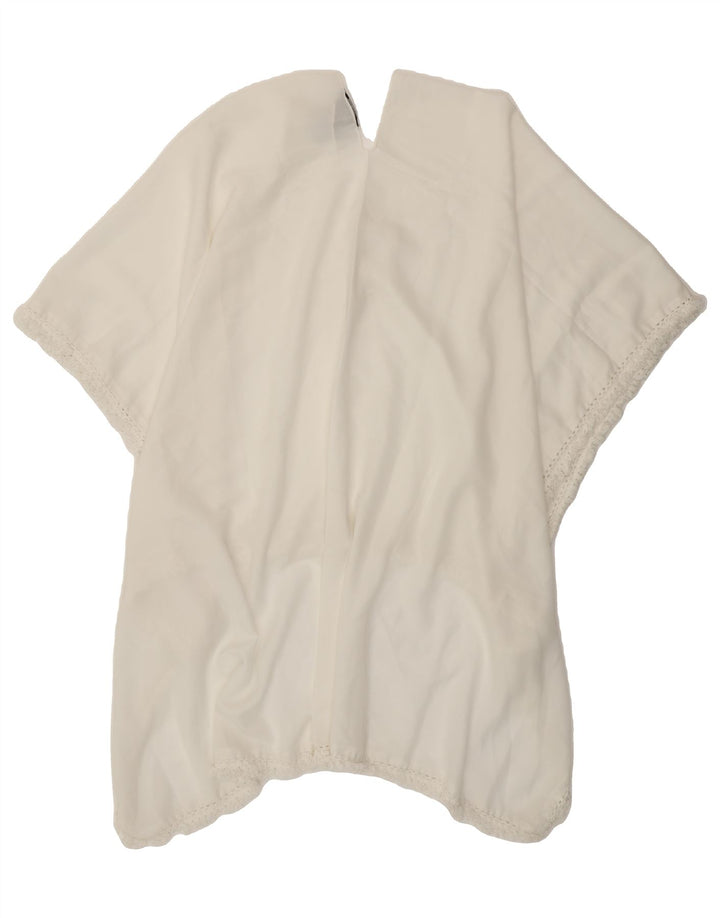 ESMARA Womens See Through Poncho Blouse Top One Size White Polyester Vintage Esmara and Second-Hand Esmara from Messina Hembry 