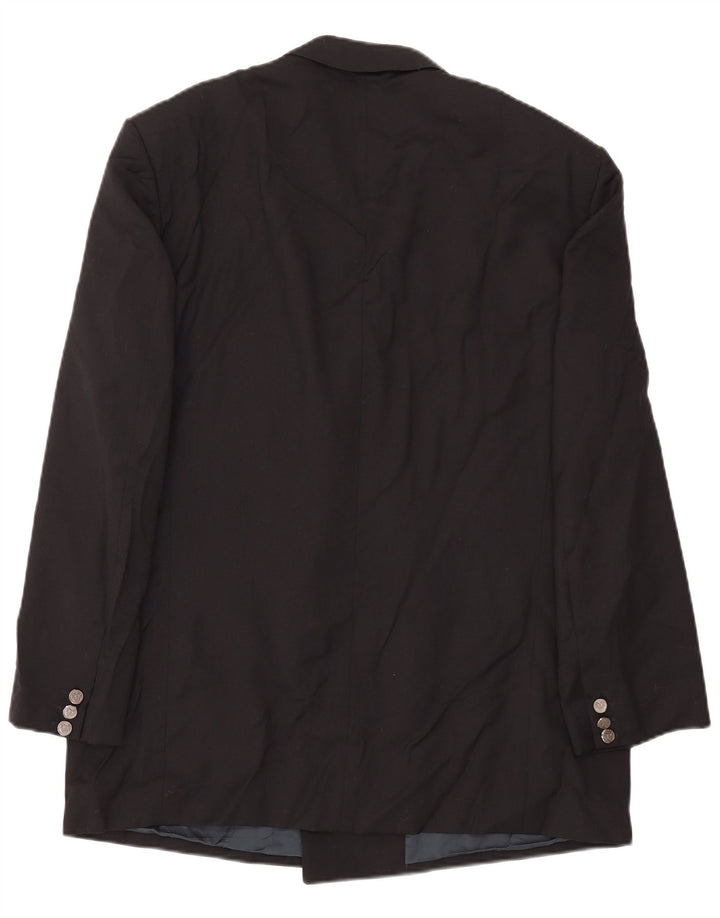 Vintage muška jakna s dvostrukim kopčanjem IT 54 2XL crna vuna