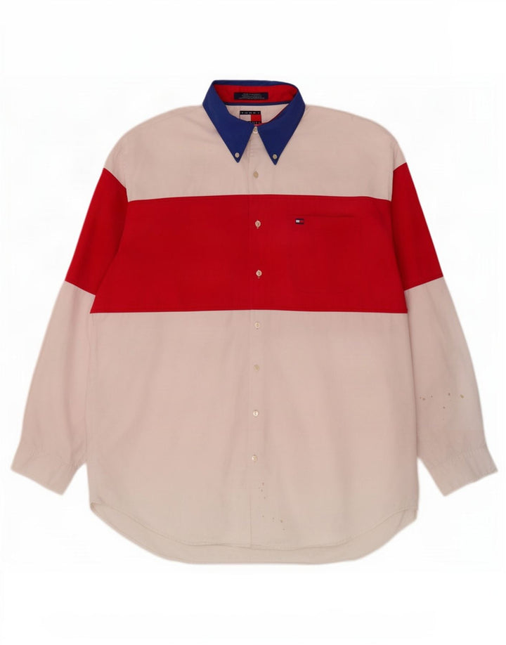Tommy Hilfiger muška košulja, veliki bijeli pamuk u blokovima boja