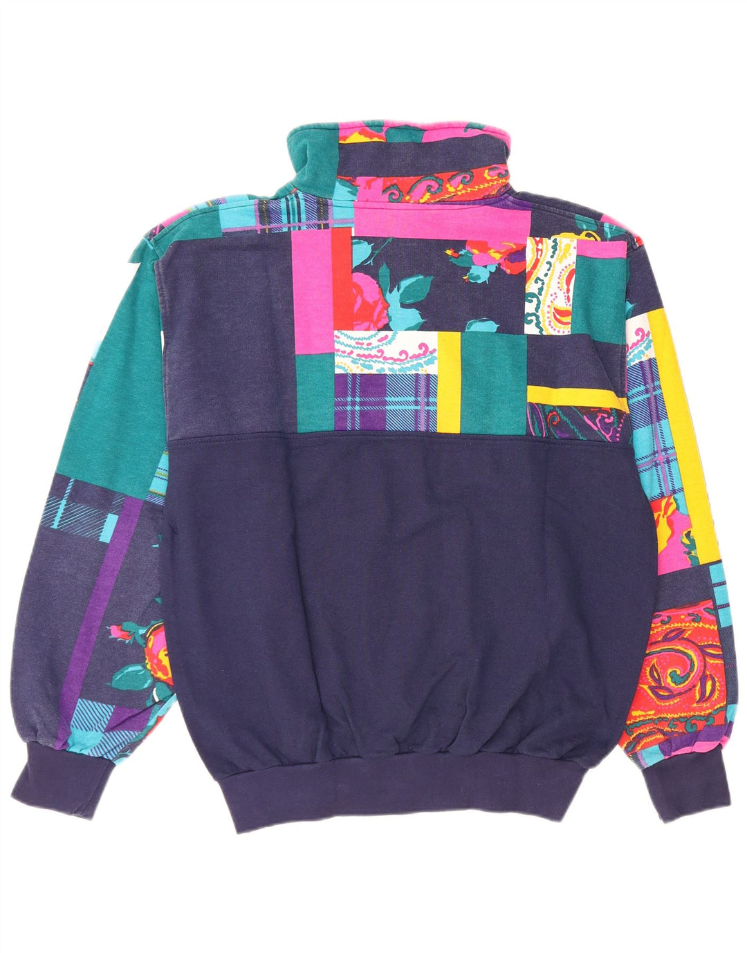 TRIGEMA Ženska puna trenirka UK 14 Srednje tamnoplava patchwork pamuk