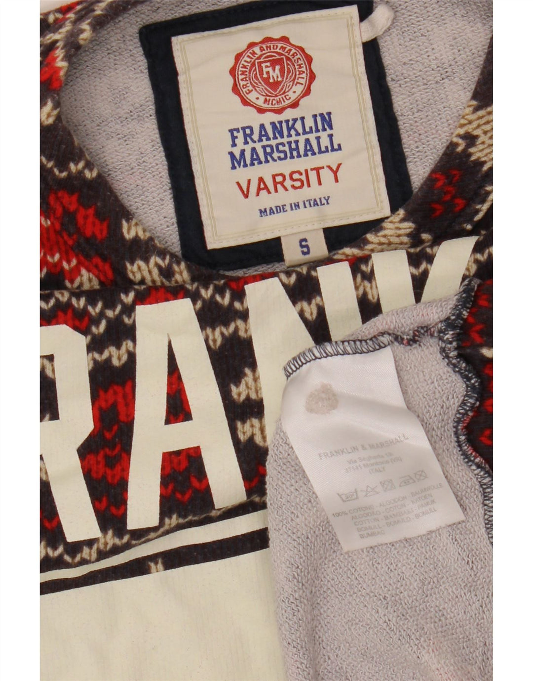 FRANKLIN MARSHALL Ženska majica s grafičkim motivima UK 10 Small Brown