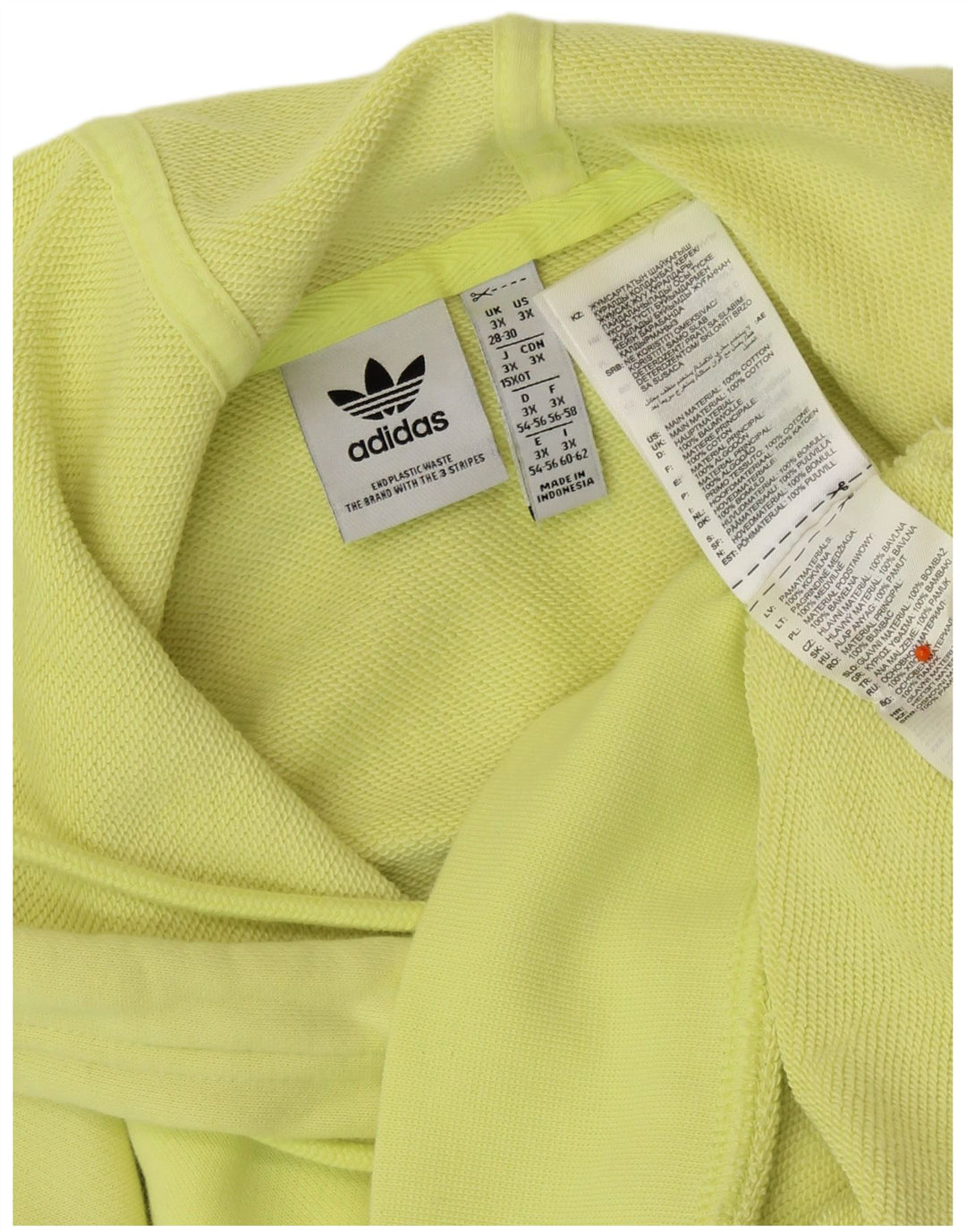 ADIDAS ženska majica s kapuljačom kratkih rukava UK 28/30 3XL žuta.