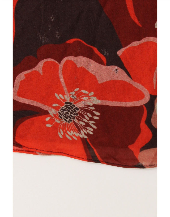 ELENA MIRO Ženska majica s 3/4 rukavima UK 16 Velika crvena cvjetna viskoza