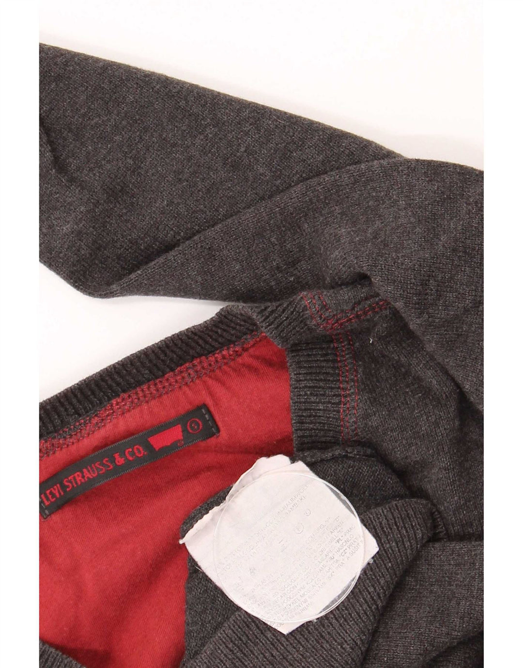 Levi's muški pulover s V-izrezom, mali sivi pamuk